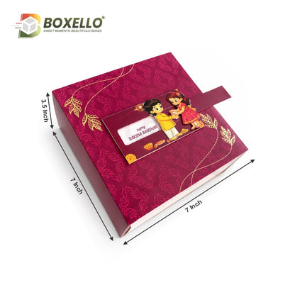 Rakhi Die Cut Hamper Box ( 7"x7"x3.5")