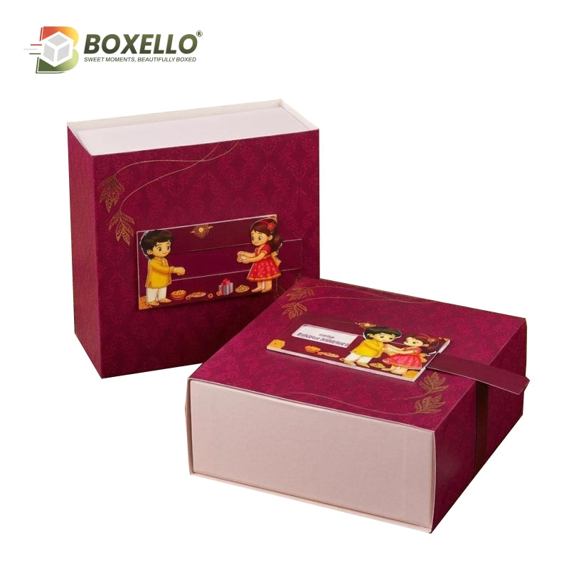 Rakhi Die Cut Hamper Box ( 7"x7"x3.5")