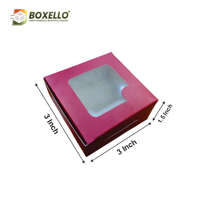 Single Pcs Brownie boxes (3"x3"x1.5")