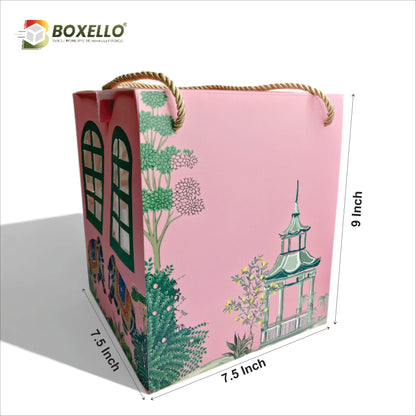 Gift Hamper Boxes with gold foiling (7.5"x7.5"x9")