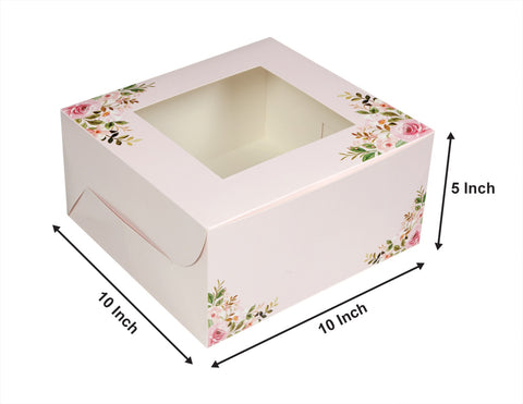 Square Window Cake Box ( 10x10x5 ) 607