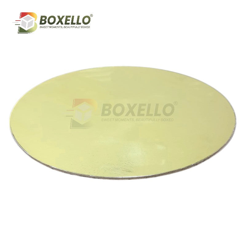 12 Inch MDF Board Cake Base - Golden