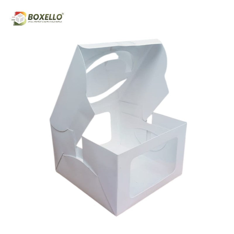 Square Window Cake Box with Handle ( 8" x 8" x 5" )