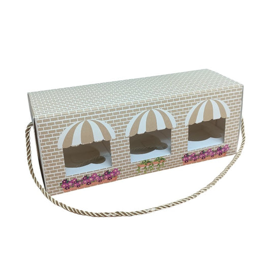 3 Jar Box (10.25"x3.5"x4")