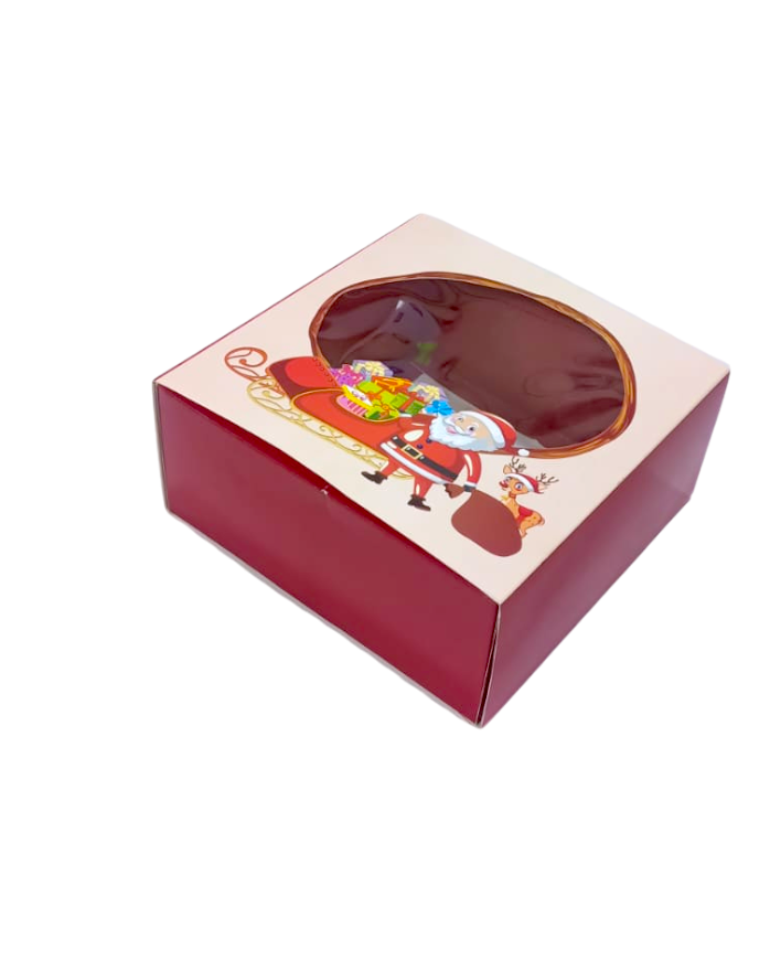 Christmas Die Cut Hamper Box ( 7” x 7” x 3.5”)