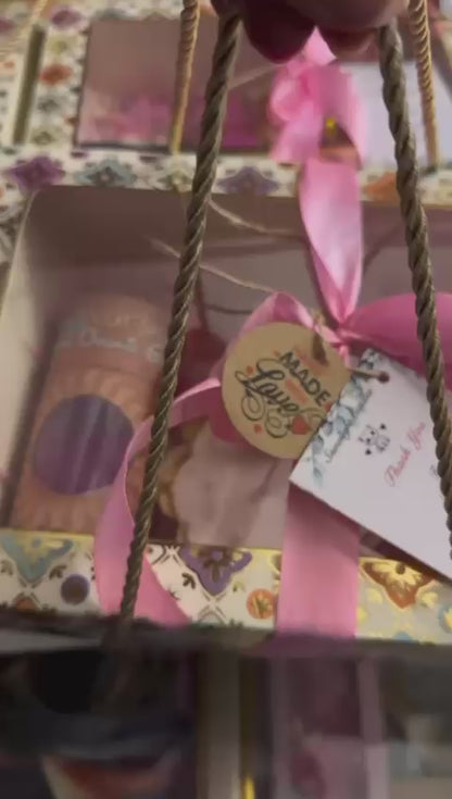 Multi Colour Hamper Box with dori  (10" x 7" x 3.5" )