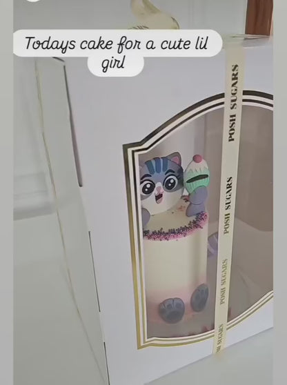 Tall Cake Box with Gold Foiling (12"x12"x16" )