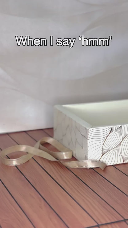 Dome Shape Hamper Box with Gold Foiling  (10"x7"x8.5")