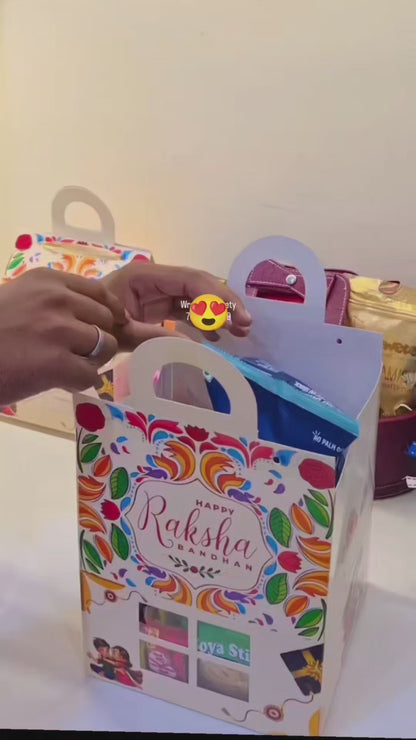 Rakhi Hut Shape Hamper Box ( 7"x7"x3.75")