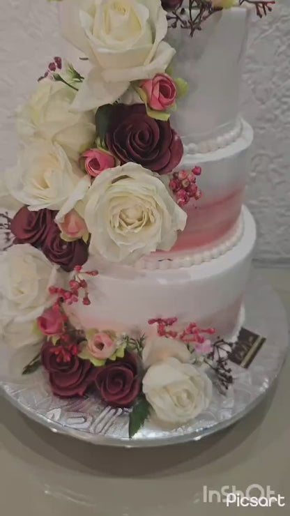 Tall Cake Box with Gold Foiling (12"x12"x16" )