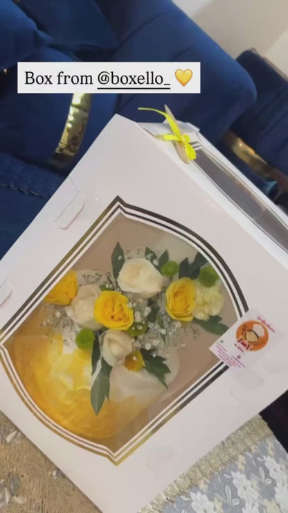 Tall Cake Box with Gold Foiling (12"x12"x16" )