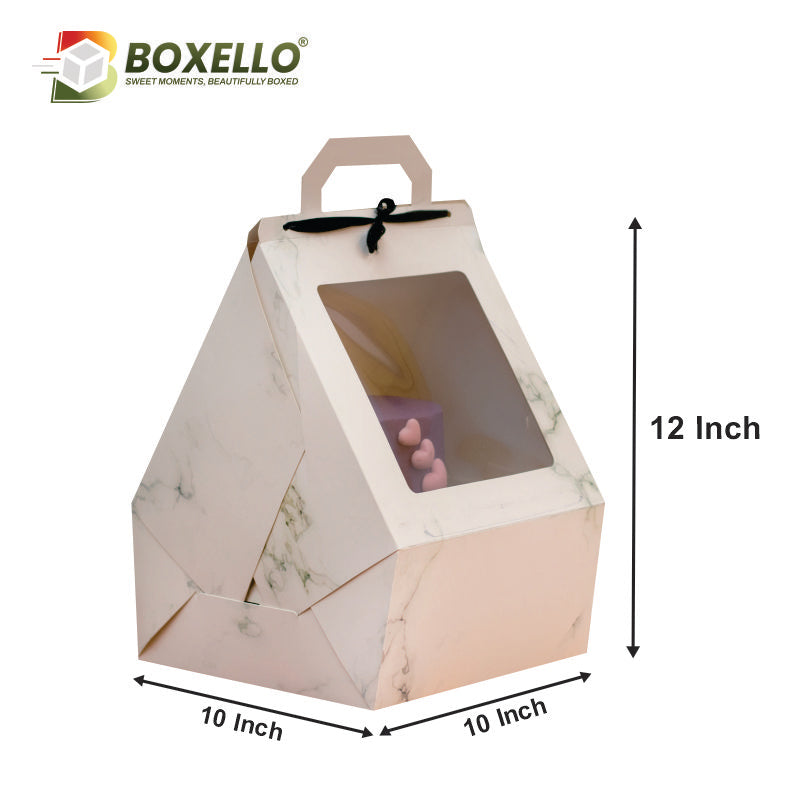 Pyramid Cake Box ( 10"x10"x12") – Boxello