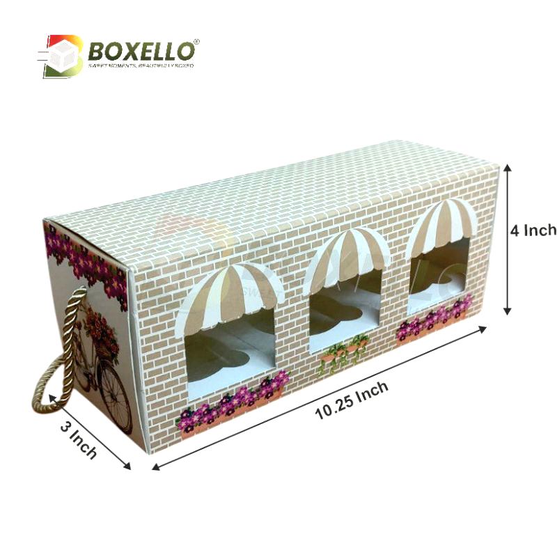 3 Jar Box (10.25"x3.5"x4")