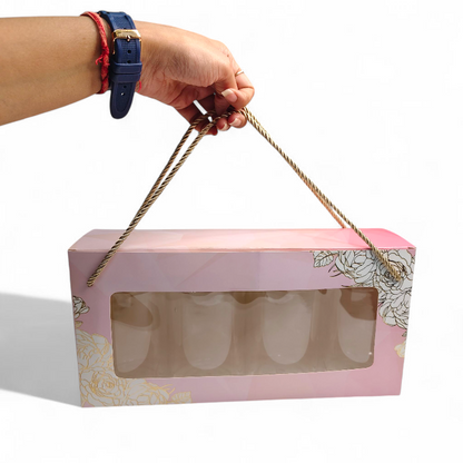 4 Cookie Jar Box with Gold Foiling  ( 13.2"x3.5"x6.5")