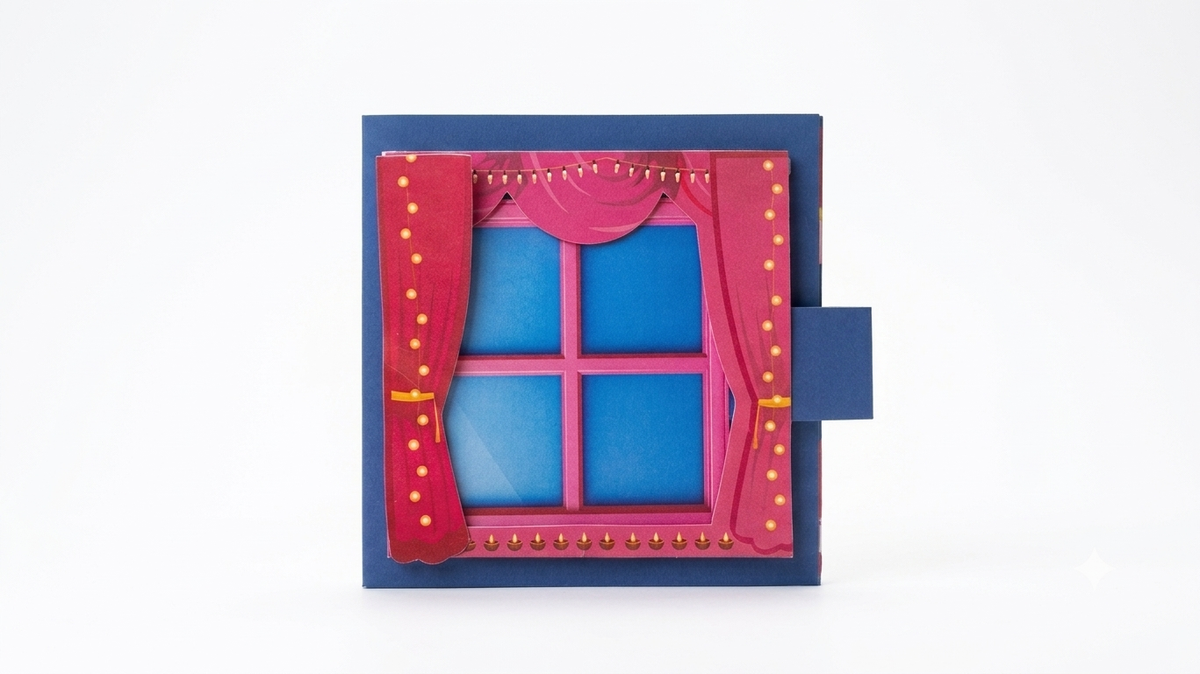Diwali Die Cut Hamper Box ( 7"x7"x3.5")