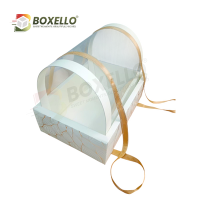 Dome Shape Hamper Box with Gold Foiling  (10"x7"x8.5")