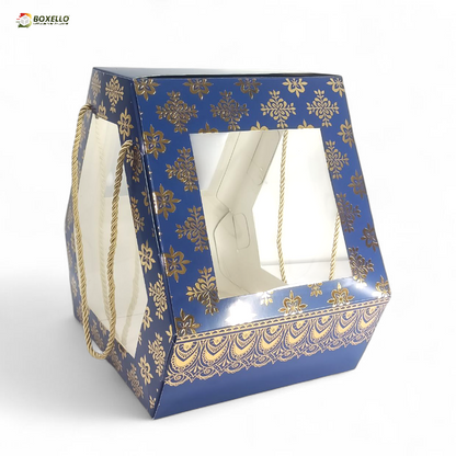 Hexagon Hamper with Gold Foiling ( 8.5" x8.5" x 11.5")