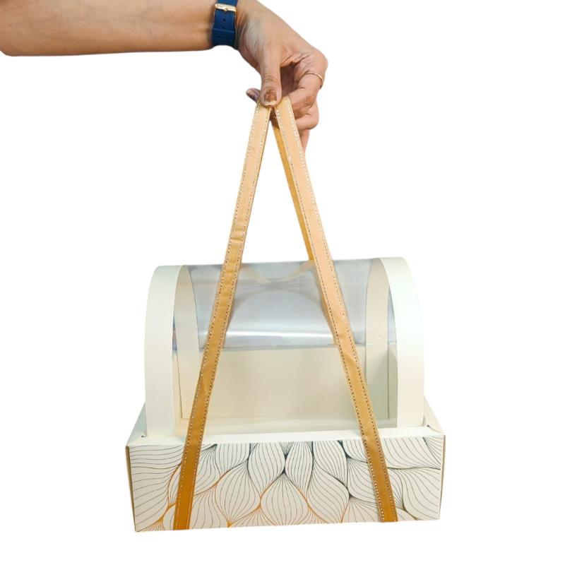Dome Shape Hamper Box with Gold Foiling  (10"x7"x8.5")