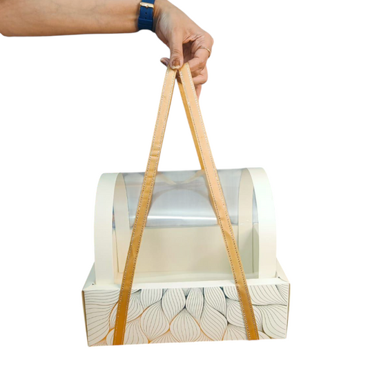 Dome Shape Hamper Box with Gold Foiling  (10"x7"x8.5")