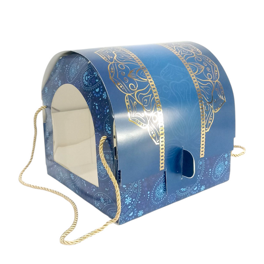 Treasure Hamper Box with Gold Foiling ( 8.5" x 9" x 9" )