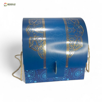 Treasure Hamper Box with Gold Foiling ( 8.5" x 9" x 9" )