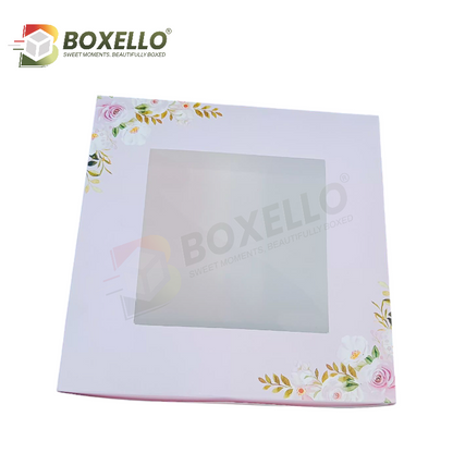 Square Window Cake Box ( 10x10x5 )