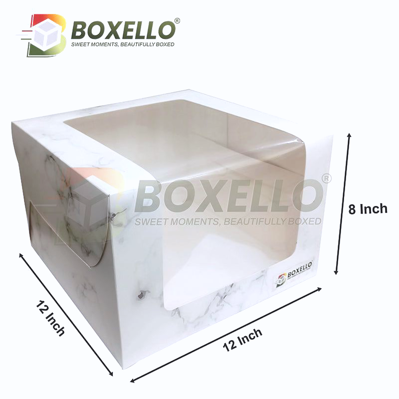 Square window Tall cake Boxes (12x12x8 )