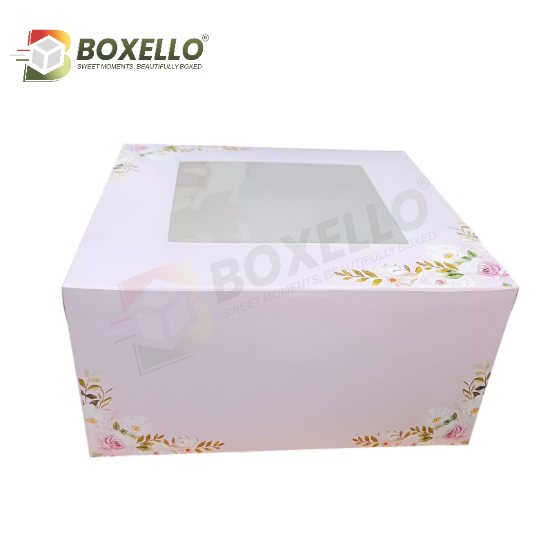 Square Window Cake Box ( 10x10x5 )