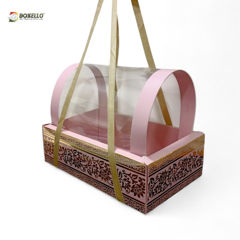 Dome Shape Hamper Box with Gold Foiling (  10"x7"x8.5" )