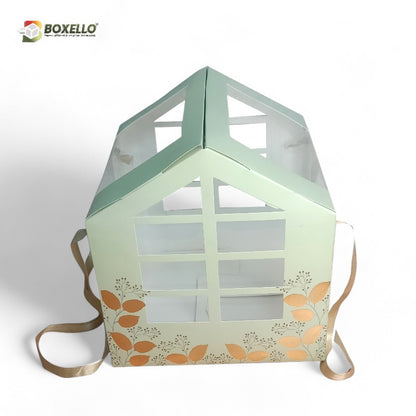 Hut Shape Hamper Box with Gold Foiling (10"x10"x8")