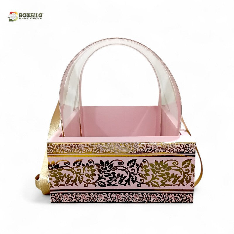 Dome Shape Hamper Box with Gold Foiling (  10"x7"x8.5" )