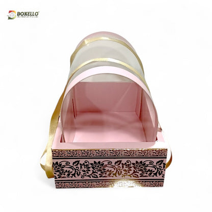 Dome Shape Hamper Box with Gold Foiling (  10"x7"x8.5" )