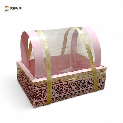 Dome Shape Hamper Box with Gold Foiling (  10"x7"x8.5" )