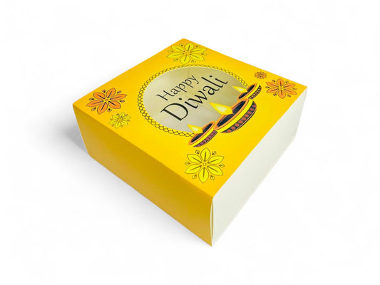 Diwali Hamper Box with Gold Foiling (7"x7"x3.5")