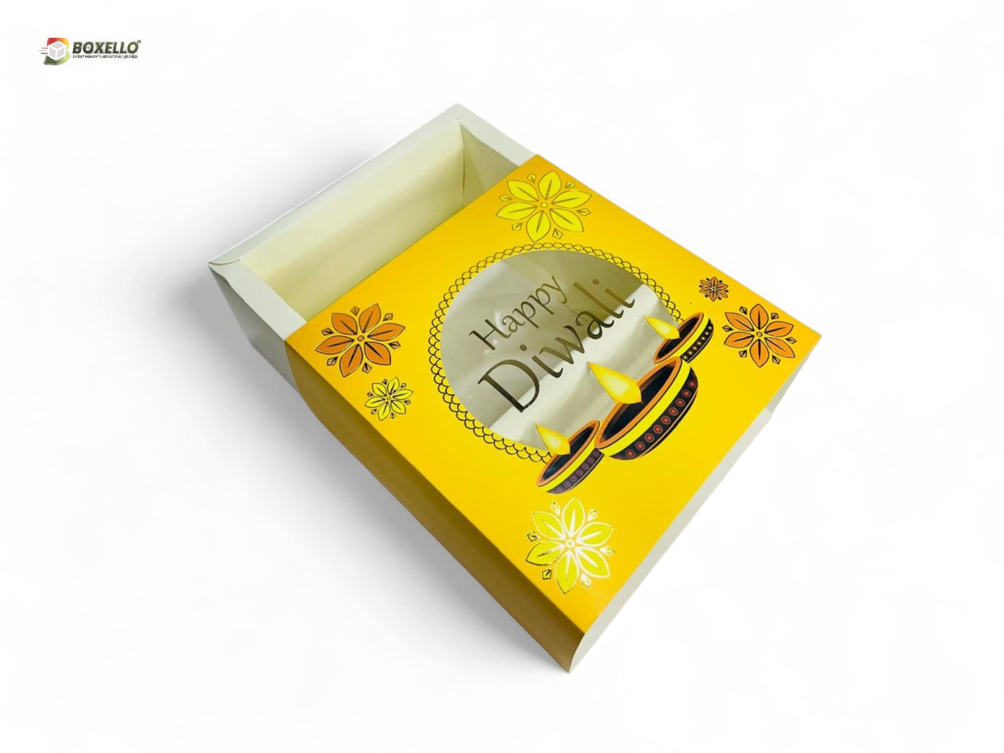 Diwali Hamper Box with Gold Foiling (7"x7"x3.5")