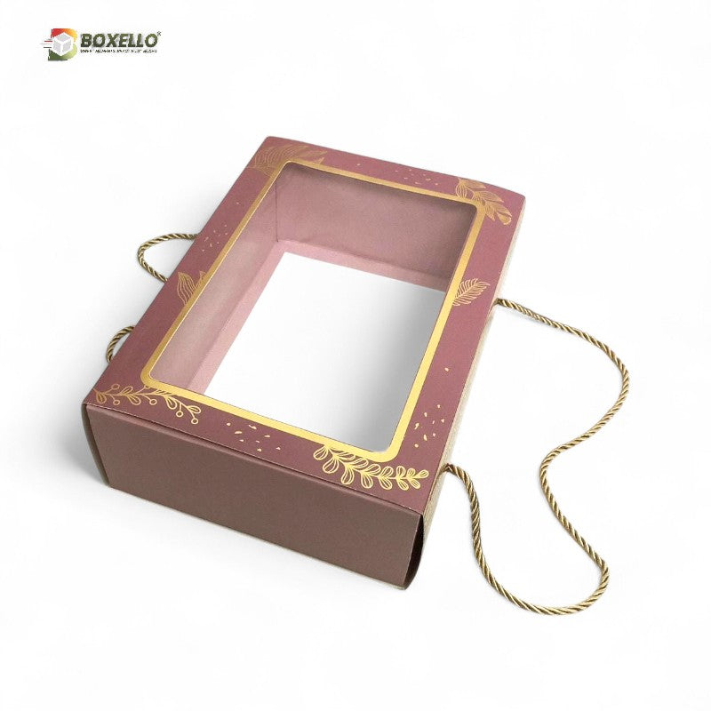 Rose Gold Hamper Box with Dori ( Gold Foiling ) 10" x 7" x 3.5"