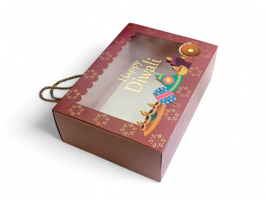 Diwali Hamper Box with Gold Foiling (  10" x 7" x 3.5" )